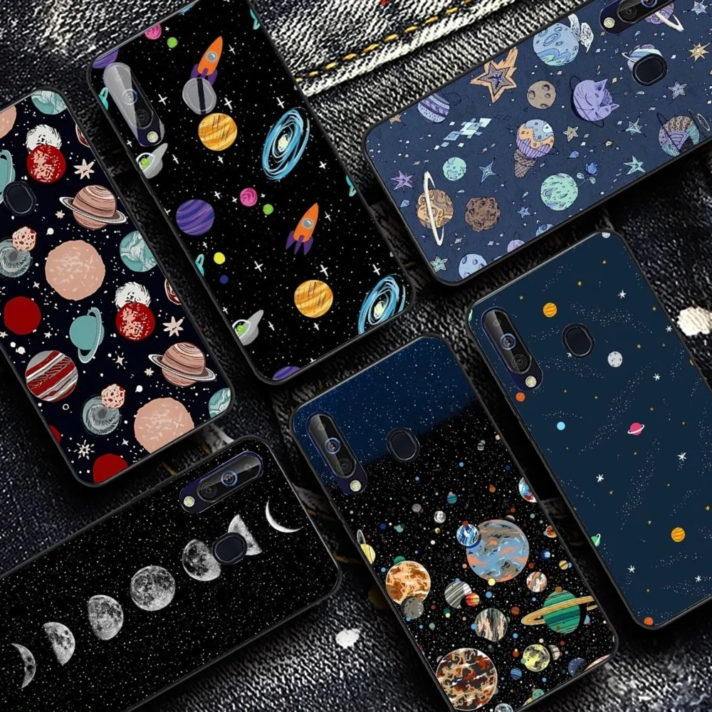 

Planet Space Moon Phone Case For Samsung A 13 21 30 31 32 51 52 53 70 For Huawei Honor 50 60 70 For OPPO Vivo