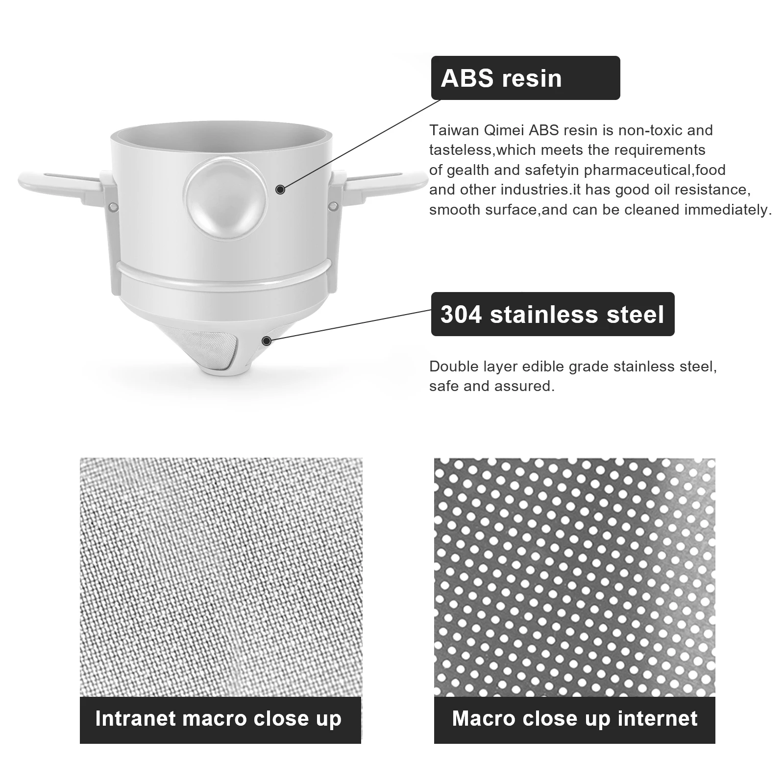 Portable Foldable coffee filter Stainless Steel Easy Clean Reusable Coffee Funnel Paperless Pour Over Holder Dripper