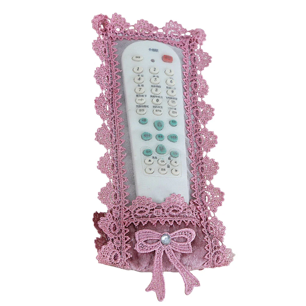 

Cover for Remote Control Dust Cover Fabric Lace Bag Container Holder for Air Conditioning Remote Control Protector Cover