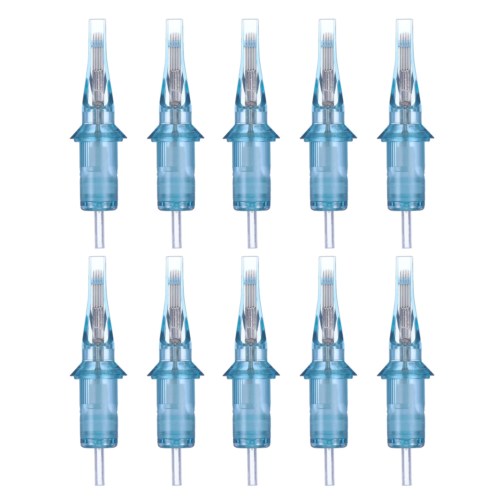 

10 Pcs/box Disposable Eyebrow Needles Makeup Major Precision Professional Abs Transparent