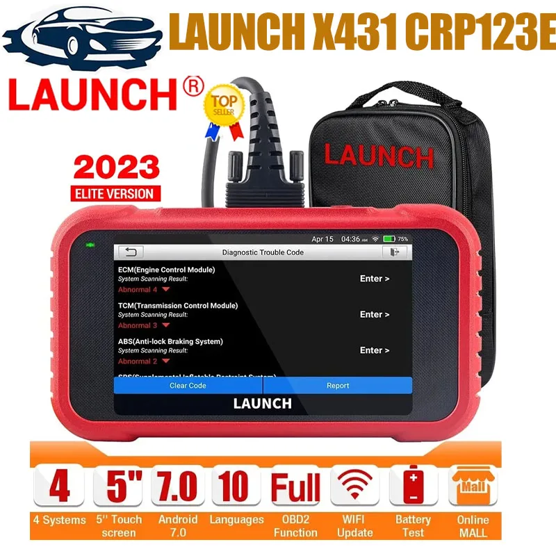 

Launch X431 CRP123E obd2 Auto Scanner 4 Systems ENG ABS SRS Transmission OBDII Code Reader Car Diagnostic Tools Free Update