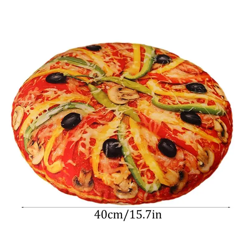 Simulation Tricky 3D Pillow Plush Pillow Funny Shrimp Tomato Ham And Bacon Pizza Food Hipster Print Cool Pizza 40cm