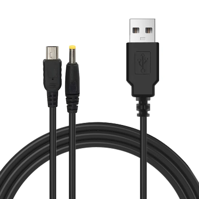 รูปสินค้า สายชาร์จ USB 2 in 1 สำหรับเกมคอนโซล PSP และอุปกรณ์อื่นๆ
