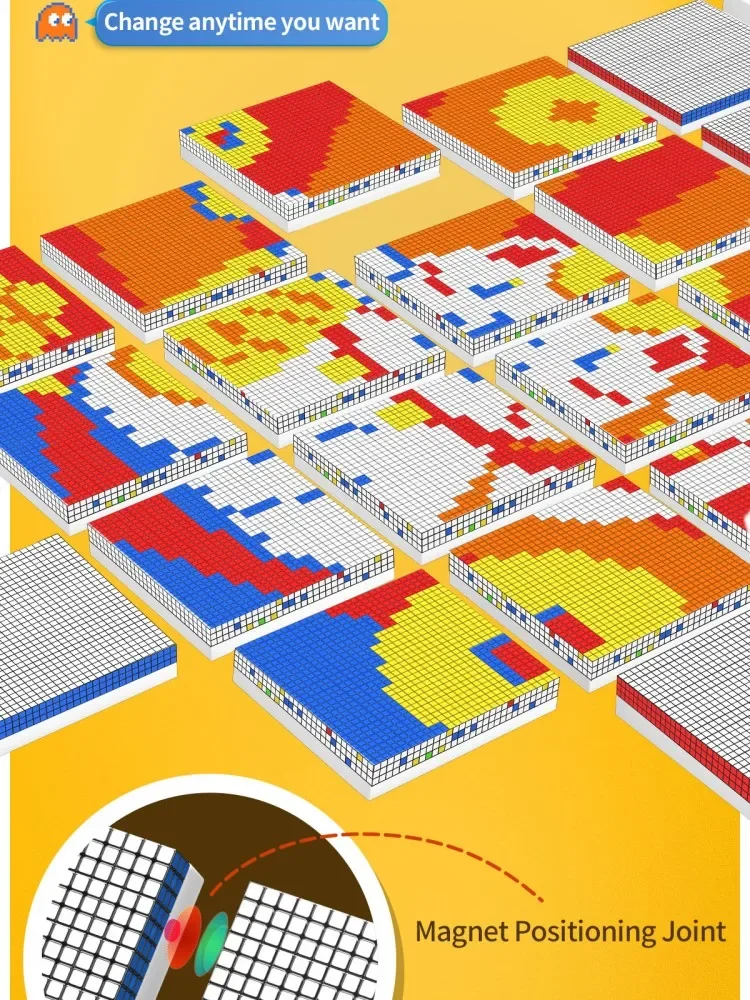 GAN 모자이크 큐브 GAN 6x6 퍼즐 큐브, 창의적인 빌딩 블록, 모자이크 퍼즐, 모자이크 사진 프레임