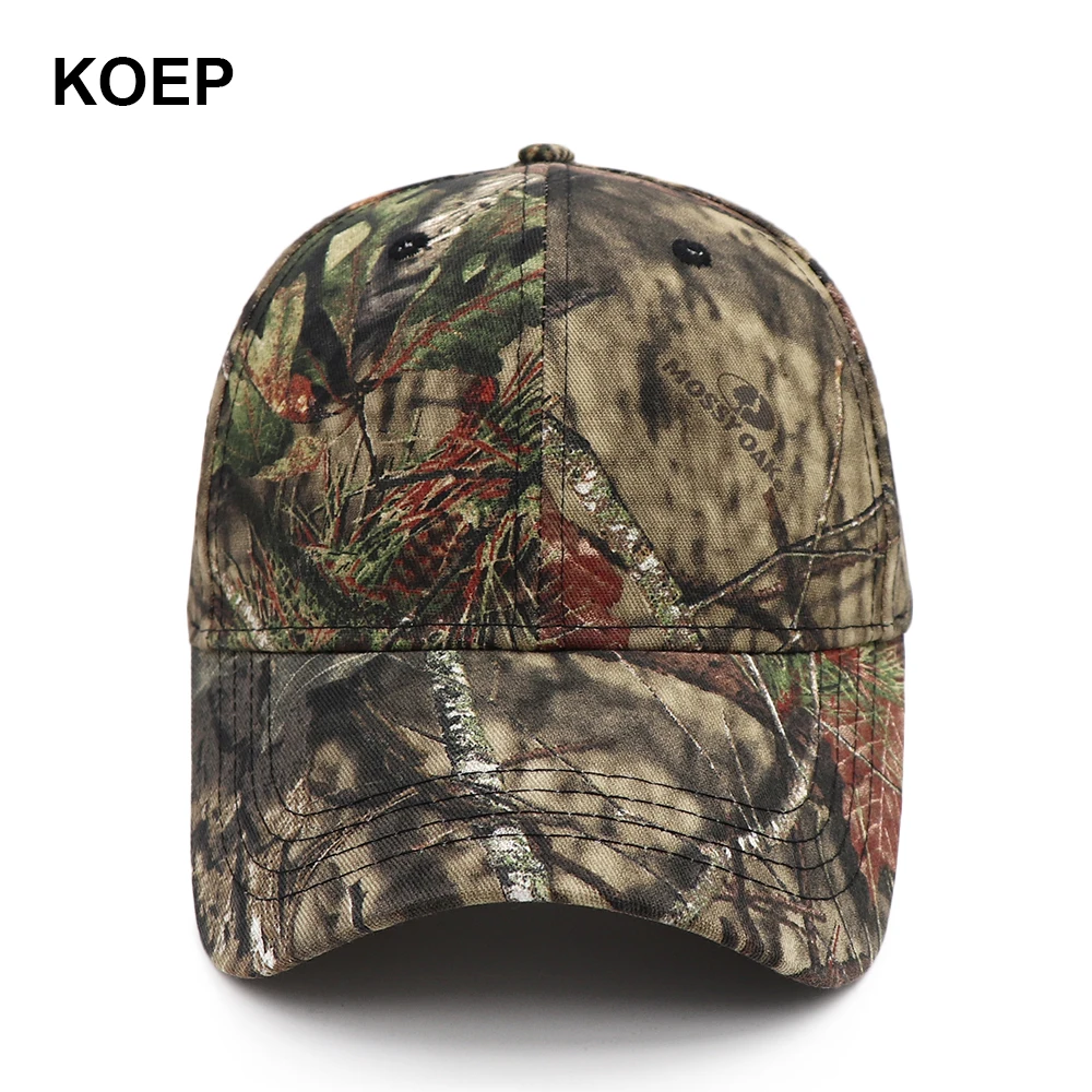 KOEP New Outdoor Fishing Caps Jungle Tree Camouflage Baseball Cap Hunting Hat Cotton Dad Snapback Biomimetic Camo Hats KBMO5 2