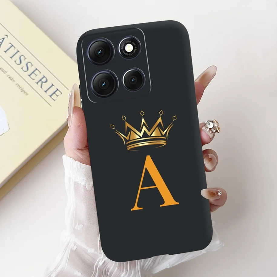 Cute Lucky Letters Crown Flower Soft Silicone Back Cover – Enhanced Protection