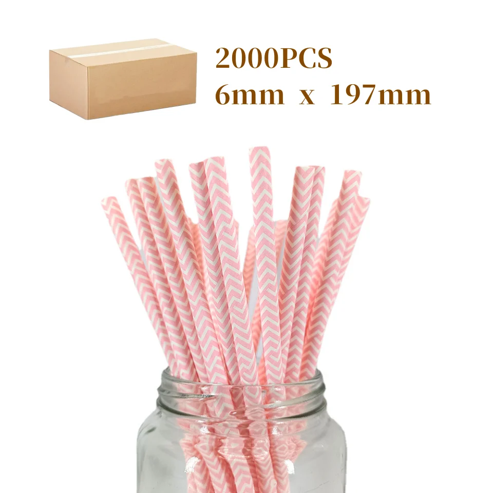 [2000Pcs] Paper Straws Smoothie Straws for Cocktail Coffee Birthday Wedding Christmas Decorations and Party Supplies