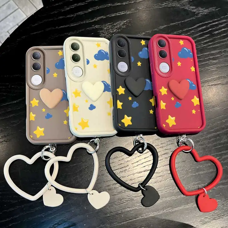 Yellow Star Phone Case Set with Lanyard & Craft Embellishments (3-Piece)