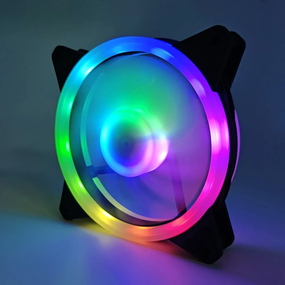 사일런트 RGB 섀시 팬, 냉각 선풍기 라디에이터 방열판, 유압 베어링 섀시 라디에이터, PC 데스크탑 컴퓨터 섀시용, 120mm