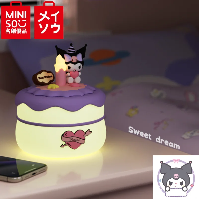 

MINISO Sanrio украшение для торта, настольное освещение, Индукционное окружающее освещение, мультяшный периметр, модель для девочек, праздничные подарки