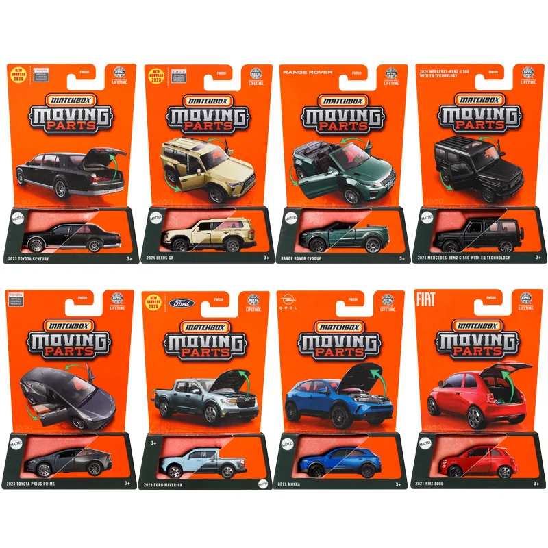 Matchbox Moving Parts Jeep Grand Cherokee Alfa Romeo Stelvio Porsche Taycan Ford Mustang 1/64 Diecast Model Car Toy FWD28 25A B 6