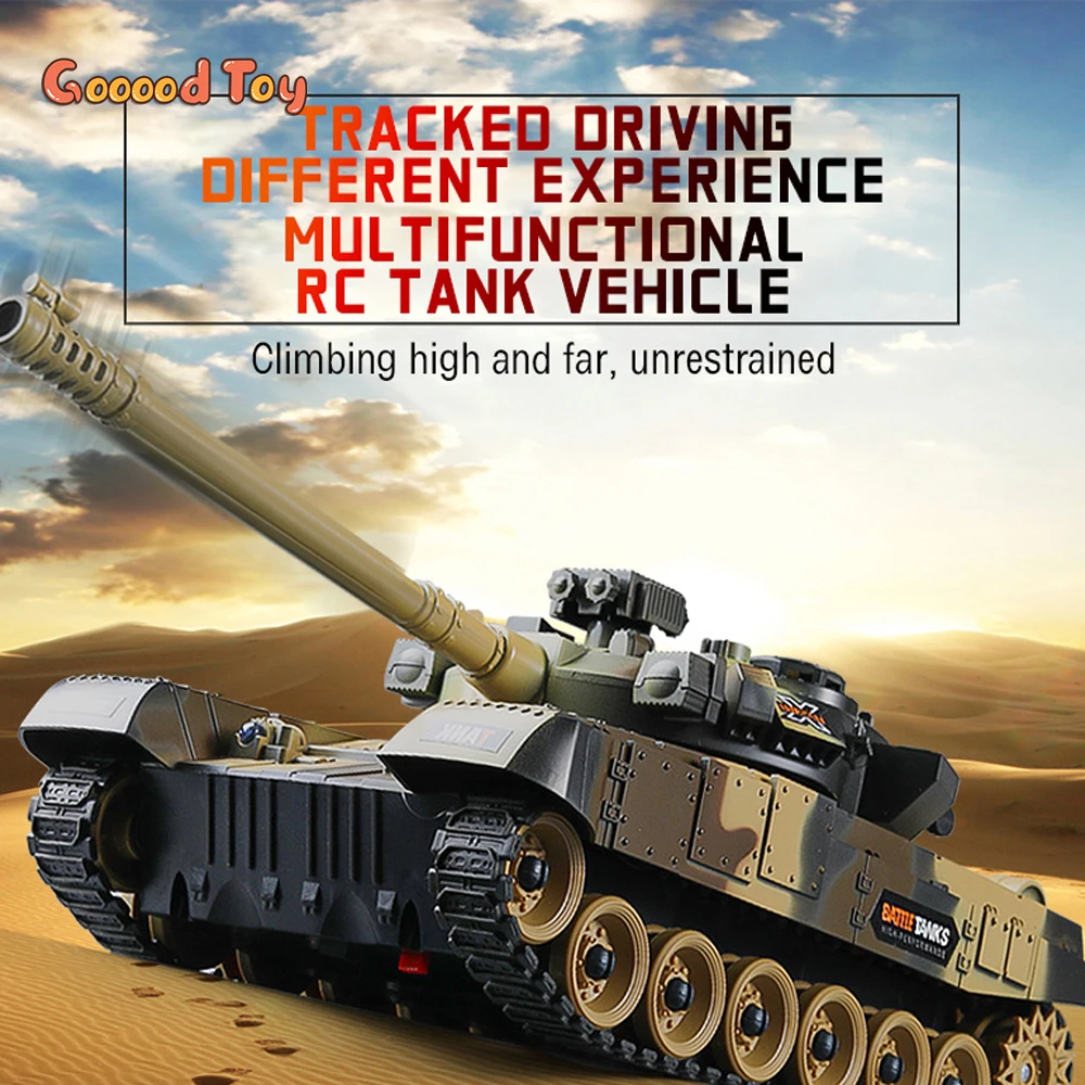 Remote Control Tank 1/30 Large Rc Tank Battle Car Remote Control War Tanks Model Crawler Radio Control Machine Toys for Boy Children Kids Toys Gift