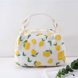 Insulated Thermal Lunch Bag for Women and Children - Portable Picnic and Travel Food Tote (Yellow)