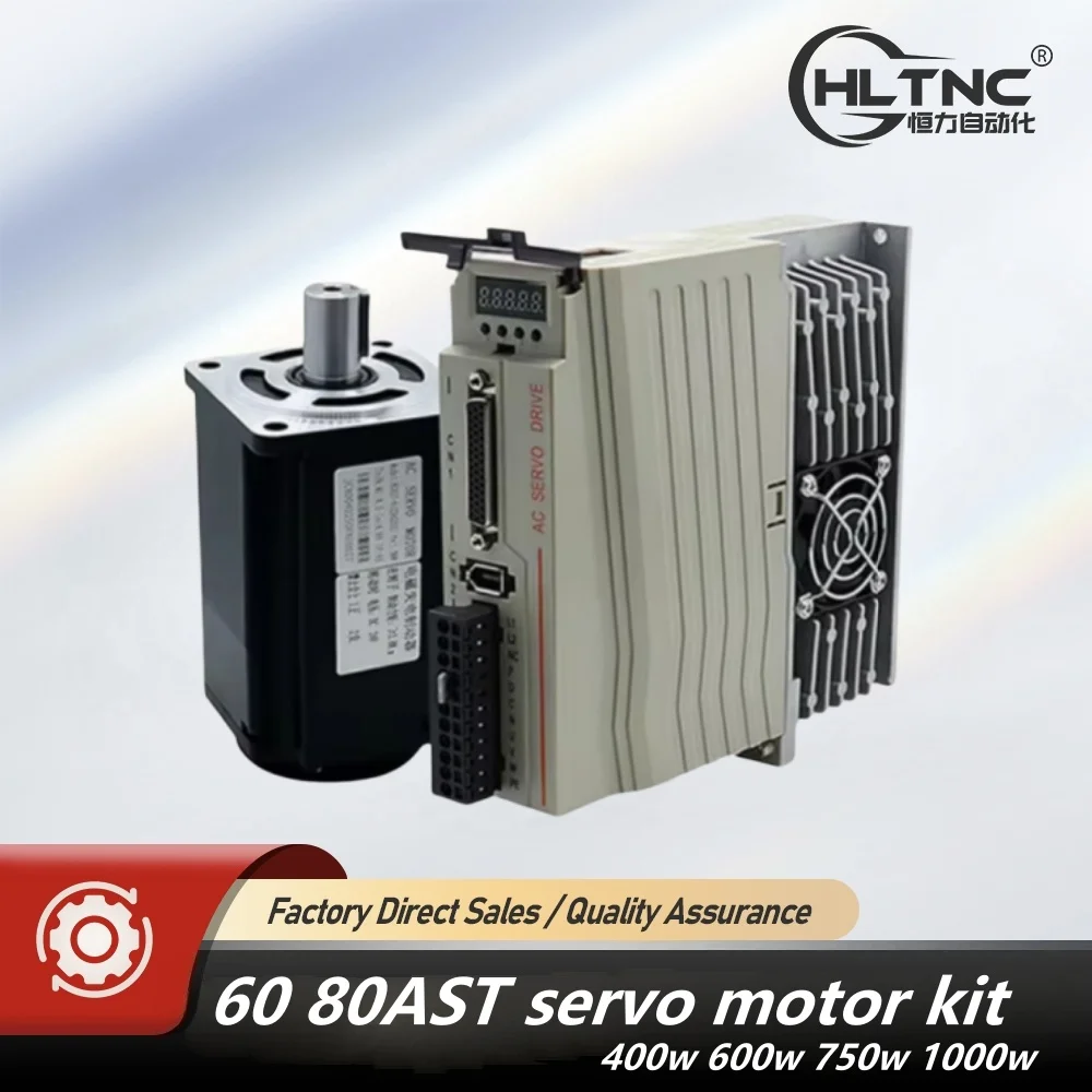 Kit de servomotor de CA de 400W-1000W, 220V, con controlador T3D 20A, codificador magnético de alta resolución de 17 bits para fresadora de grabado CNC