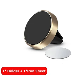 Universal Magnetic Car Phone Holder Air Vent Mount (Gold)