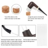 Old Fox Black Sandalwood Tobacco Pipe Set Accessories 9MM Filter Solid Wood Dry Ebony Smoking Pipe Gold Ring With 10 Tools Kits 4