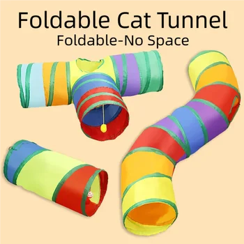 Tubo per tunnel per gatti Tunnel per gatti noiosi Giocattoli per animali domestici Peek Hole Giocattolo interattivo per gatti al coperto Esercizi Divertimento Ridurre l'ansia Durevole