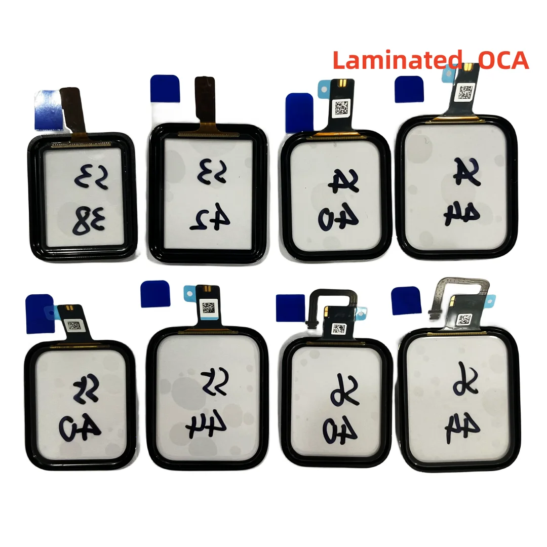 OCA Touch Screen Digitizer Glass Lens Panel + OCA For Apple Watch series SE S5 S4 6 S7 2 3 4 5 38mm 42mm 40mm 44mm 5pcs touch screen digitizer replacement watch digitizer glass replacement watch digitizer replacement