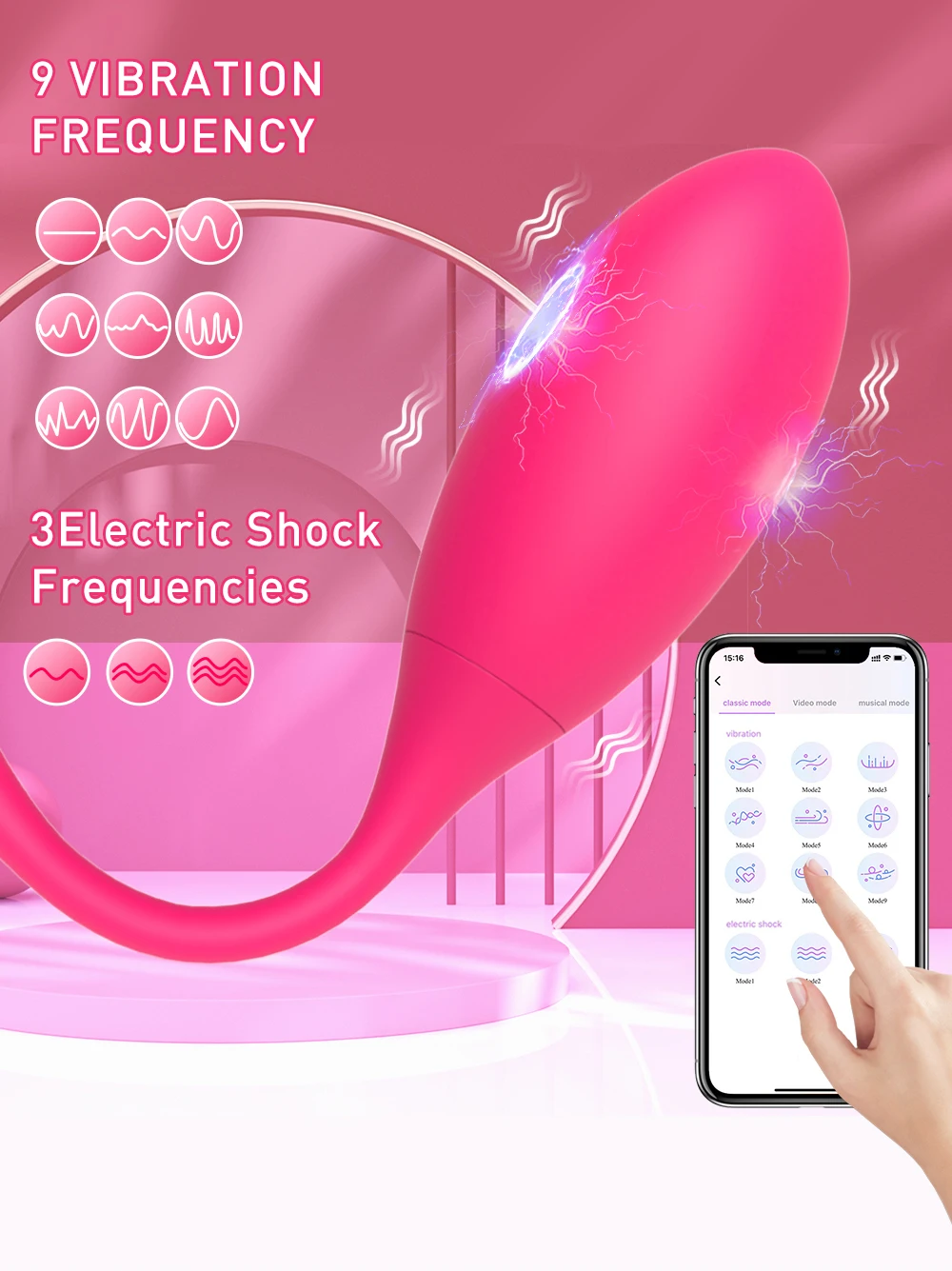 Wireless Remote Control G-Spot Vibrator with App Function