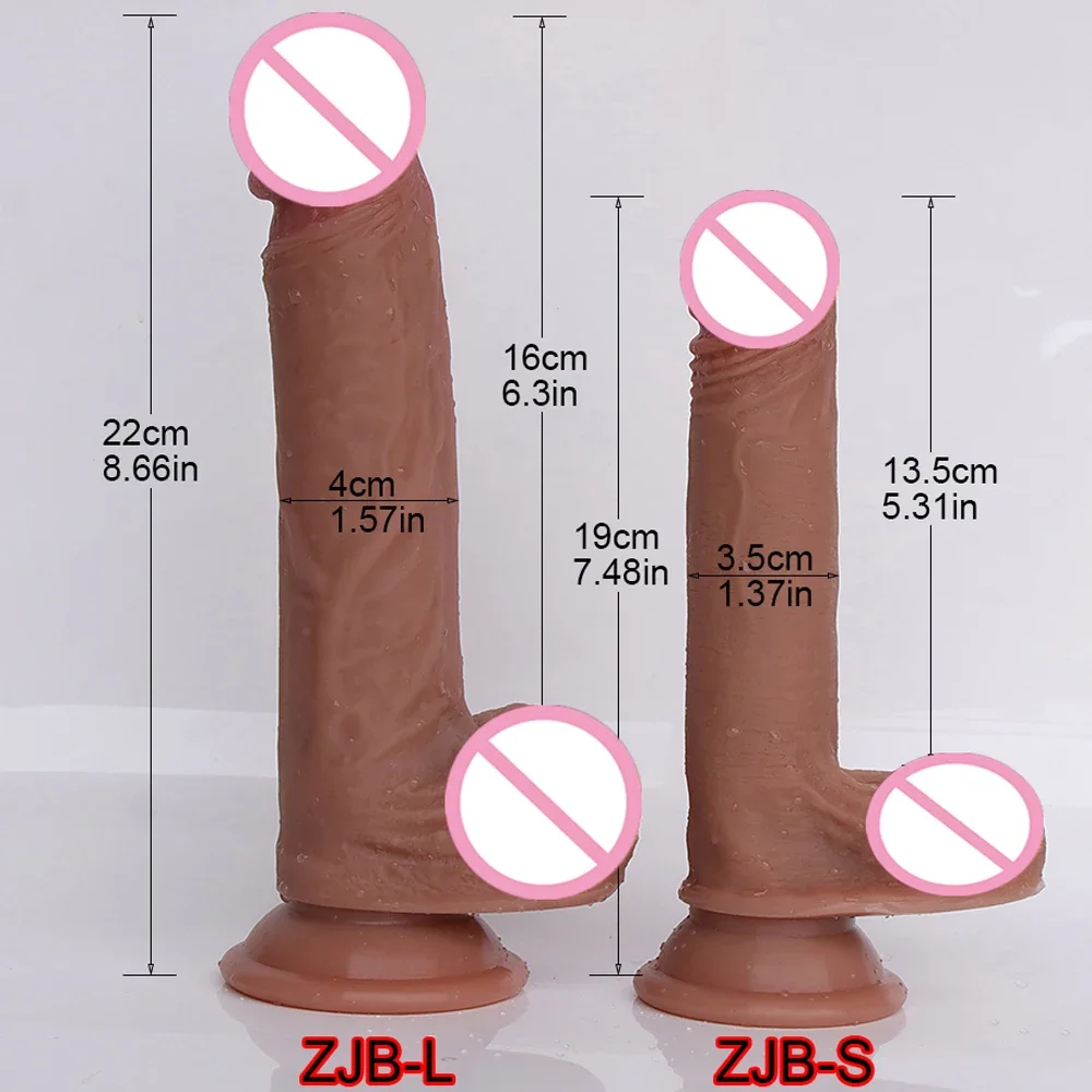 Super Skin Realistic Dildos Double Layer Silicone Soft Penis Sexy Dick Vagina Member Anal Cock Masturbators Sex Shop For Couple — view 6