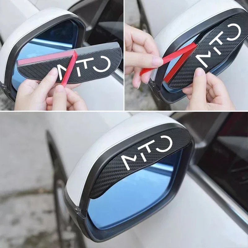 2pcs Car Rearview Mirror Rain Eyebrow Protector for Alfa Romeo Giulia MITO Stelvio 156 159 Weatherstrip Accessories