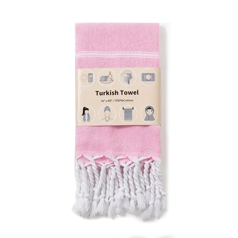Turkish Cotton Kitchen Towel Nordic Tassel Tea Towel Rectangular Tablecloth Plain Striped Hand Towel Bathroom Accessories Sets