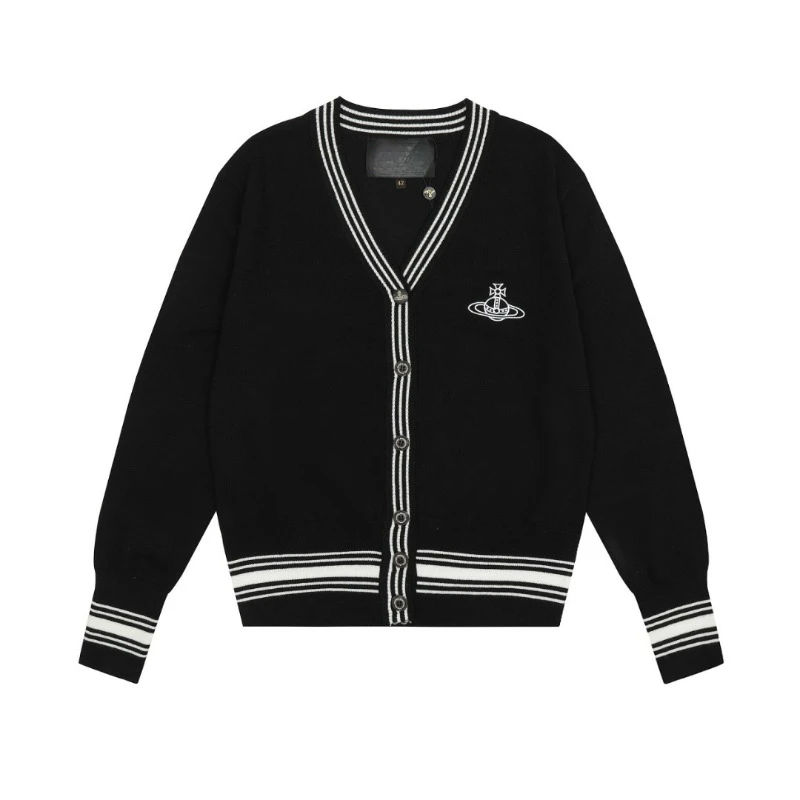 

VII 2023 Brand VV New Knit Autumn and Winter Woman Clothing Monogrammed Embroidered Knit Cardigan Sweater Free Shipping Offers