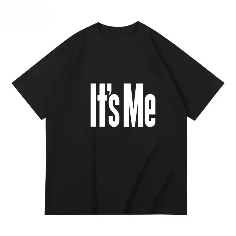 It's ME " Buchstaben-Aufdruck Personalisiertes Kurzarm-T-Shirt für Männer und Frauen Neue Mode Lässiger Trend Rundhals-T-Shirt Y2k Vintage Top