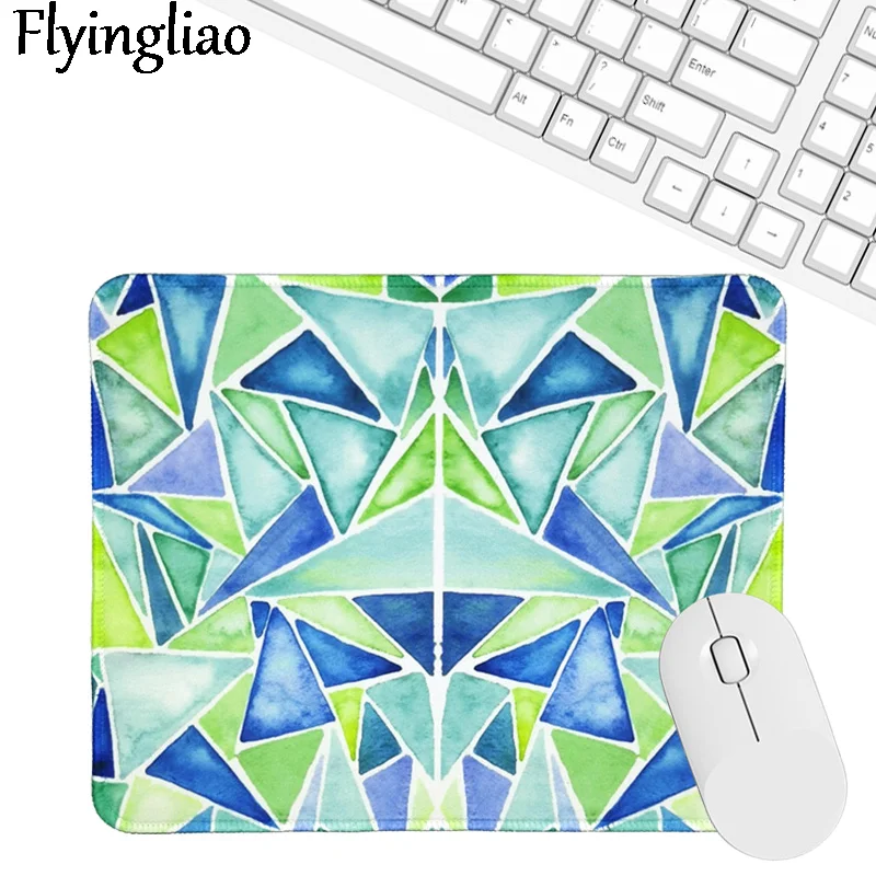 Geometric triangle Creative Office Keyboard Pad Kawaii Laptop Mouse Mat Anti Slip Desk Mats Custom Desk Pad