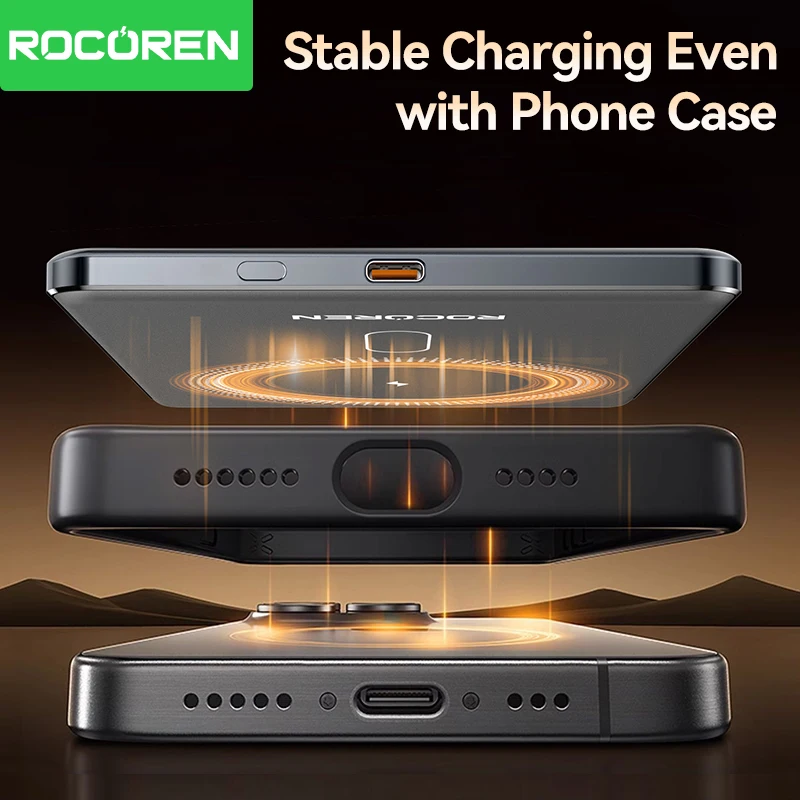Power bank 10000mAh 5000mAh magnetic fast charging portable wireless charger battery iPhone 17 16 Pro Max