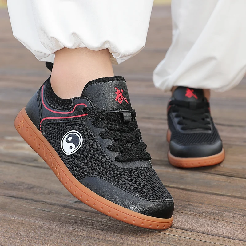 Black Mesh Breathable Martial Arts Shoes (Unisex) Designer Tai Chi Shoes Professional Martial Arts (Men's & Women's)