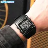 SYNOKE Digital Watch Men Sports Electronic Watch Waterproof Night Glow Large Screen Square Student Watch Outdoor Running Camping 5