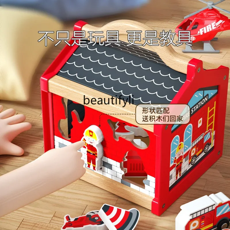 Children's small house toy house building block puzzle playhouse toy boy birthday gift
