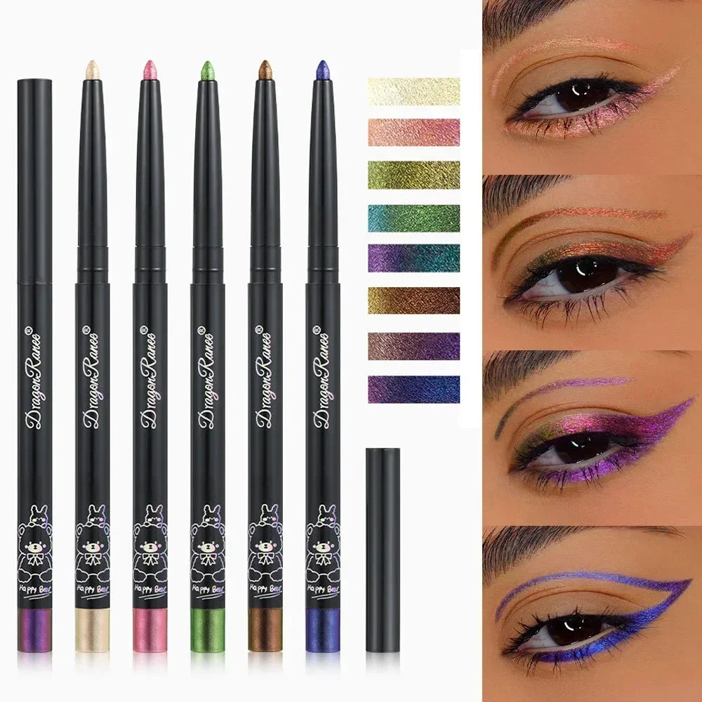Aurora Multi chromowany Eyeliner długopis z wysokim pigmentem, długotrwały Galaxy metaliczny cień do powiek błyszczący rozświetlacz do oczu makijaż