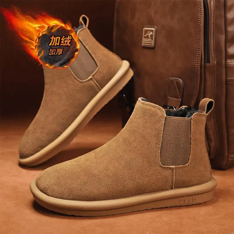 

Мужская обувь с высоким верхом Новинка 2023 зимние спортивные повседневные ботинки для подростков теплая мягкая мужская обувь с флисовой подкладкой из хлопка