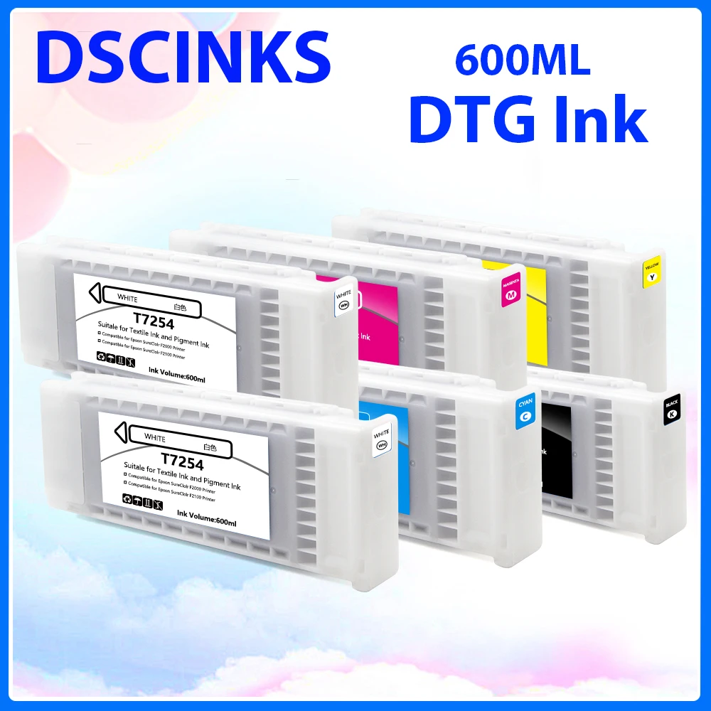 

For Epson T7251 T725A1 T725A2 compatible ink cartridge for Epson surecolor F2000 F2100 F2130 F2140 printer with DTG Textile ink