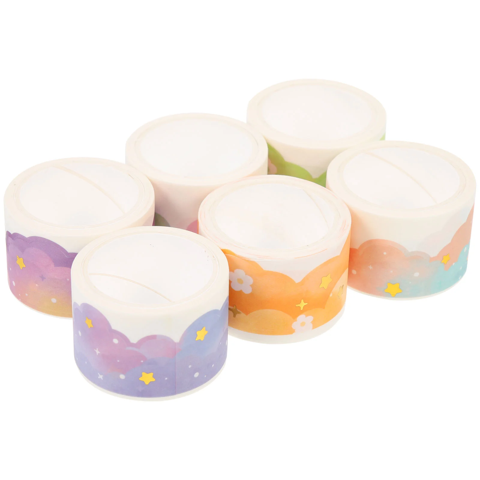 

Sewroro Бумага васи лента 6 рулонов васи лента декоративные Ремесла Васи Маскировочная лента искусства Diy ремесла Искусство