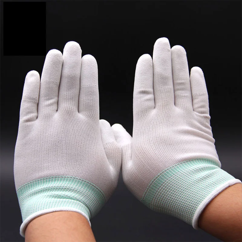 Antistatic Gloves 1/5/10 pair pu coated palm coated finger PC Antiskid for Garden