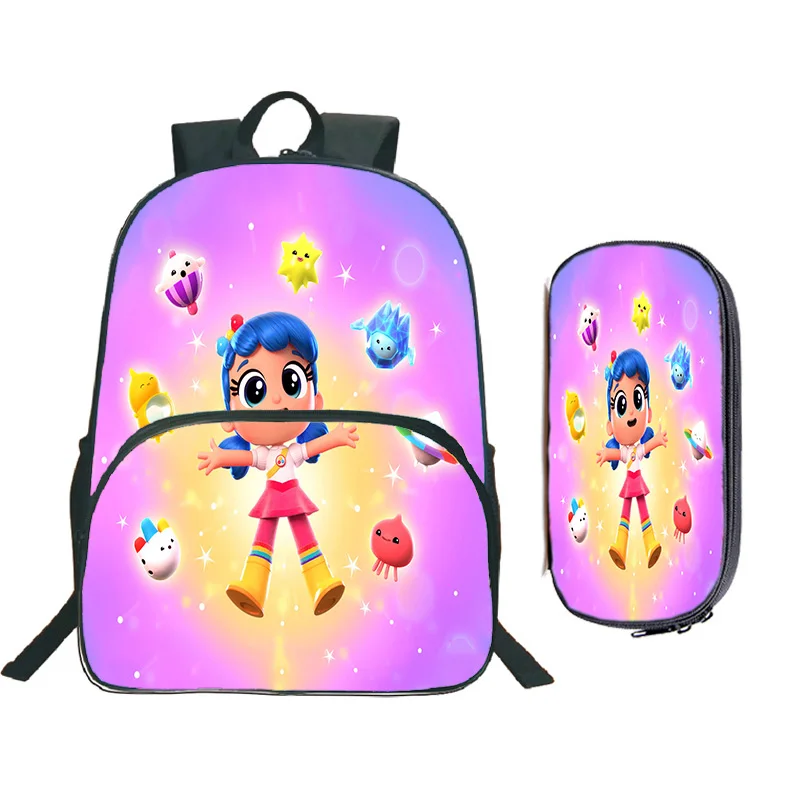 

Рюкзак Радужное Королевство для учеников, женская модель, школьный портфель с рисунком для подростков, повседневные модные детские рюкзаки, 2 шт.