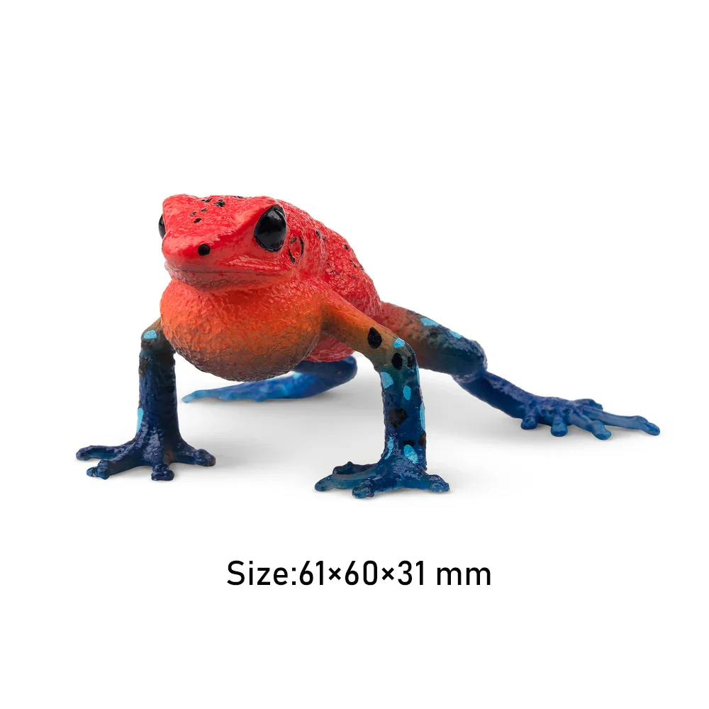 Toymany Simulation Blue Poison-Dart Frog Reptile Realm Animal