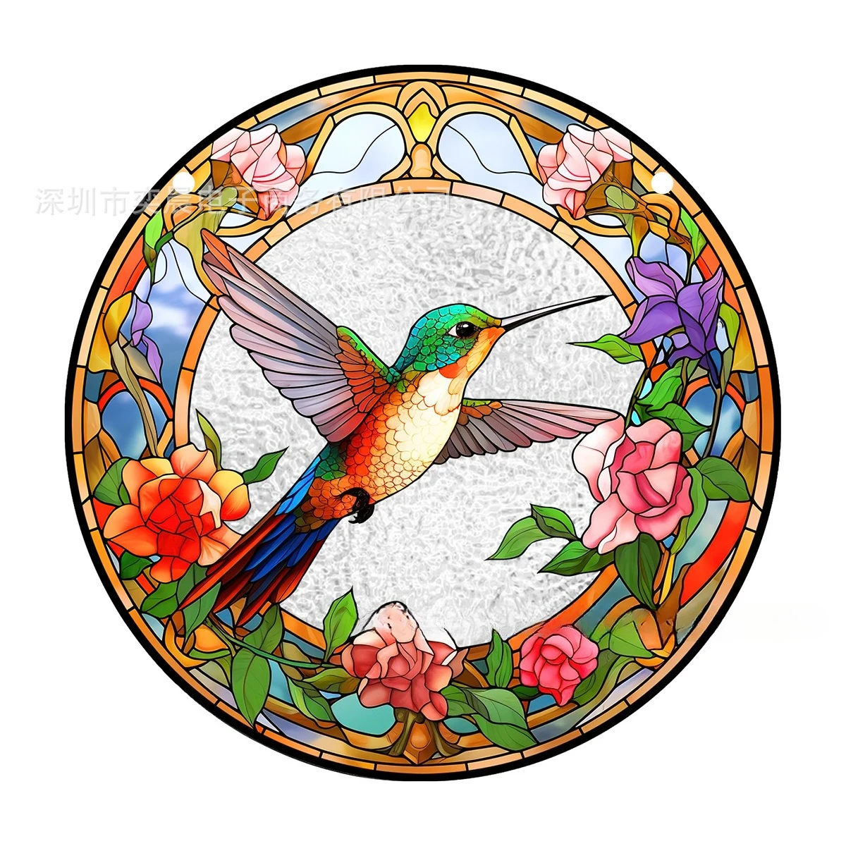 Popular Sunshine Catcher Plane Wall Hanging New Round Acrylic Animal Pendant Window Display Home Decoration Chain