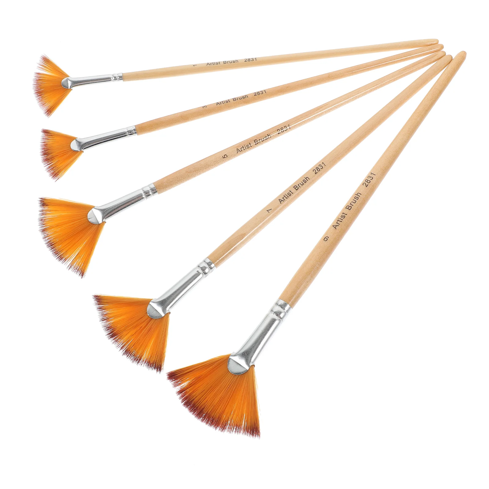 

5 Pcs Nylon Paintbrush Water Color Painting Oil Kids Brushes Convenient Watercolor Wood Professional