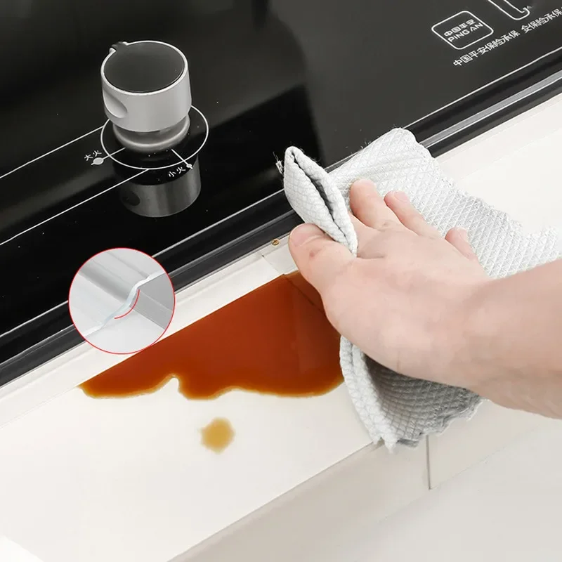 Anti Mold Waterproof Tape 1Roll Sink Waterproof Sticker Home Anti-mold Dustproof Transparent Pvc Countertop Toilet Gap Accessories
