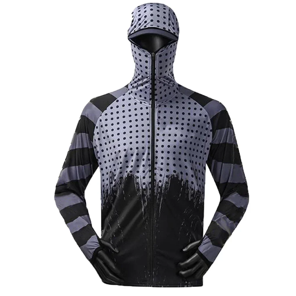 Camicia Uomo Maniche Lunghe Asciugatura Rapida, UPF 30+, Anti-Umidità, Protezione Solare, Per Pesca E Palestra, Nero, S