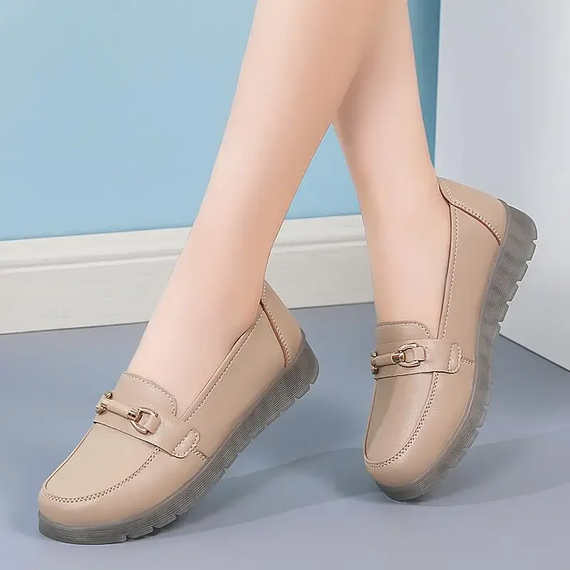 

Обувь для мам осень-зима 2023 утепленная кожаная обувь для девочек среднего возраста теплые ботинки для женщин среднего и пожилого возраста