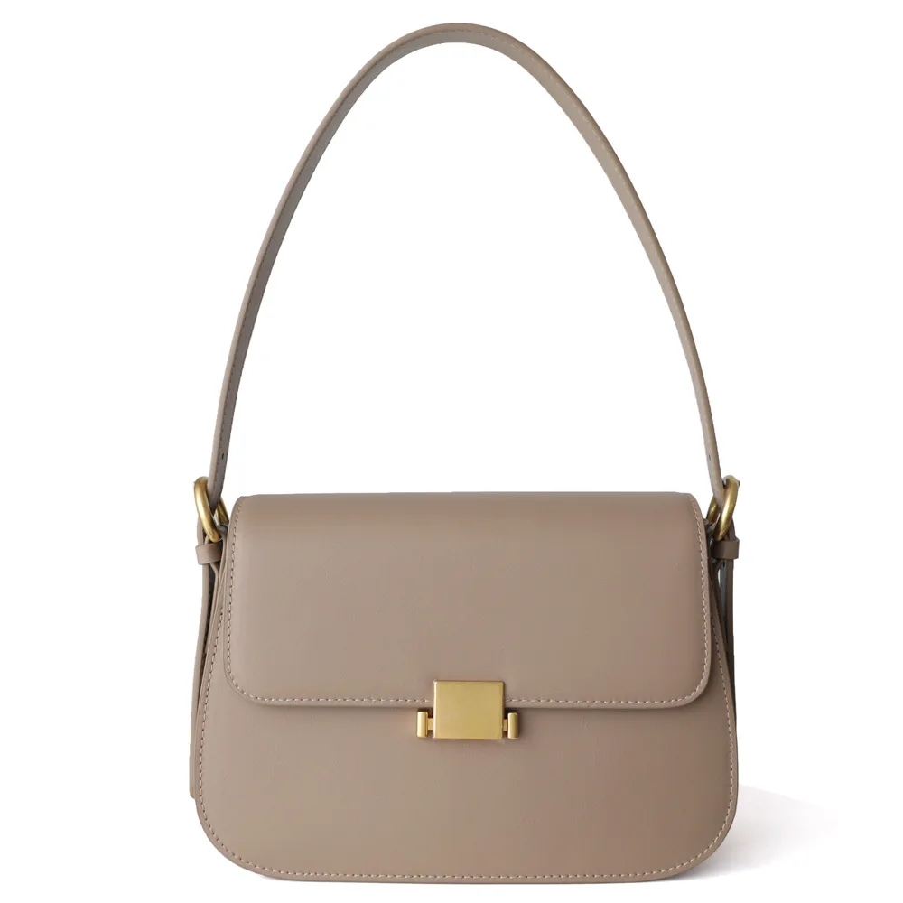 

New summer Genuine Leather Shoulder Bags for Women 2023 Soft Leather Small Totes Lady Crossbody Bag High Quality Handbag Apricot