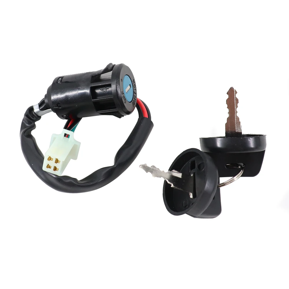 Ignition Key Switch Universal Motorcycle 2 Key 4 Wire Start Ignition Switch Electric Door Lock For ATV Quad Dirt Bike motorcycle keys motorcycle key accessories ignition key cover electric bicycle key switch