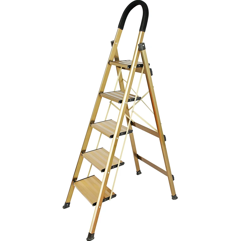 

Widened pedal aviation aluminum ladder thickened material extrusion folding telescopic herringbone ladder lightweight ladder