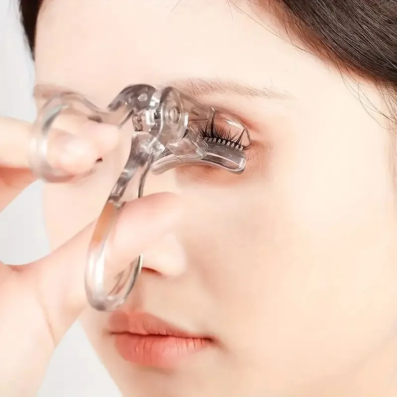 휴대용 광각 속눈썹 컬러 내장형 빗 포함 모든 눈형에 쉽게 클립으로 고정 가능한 위생적인 속눈썹 컬러 민감한 초보자용