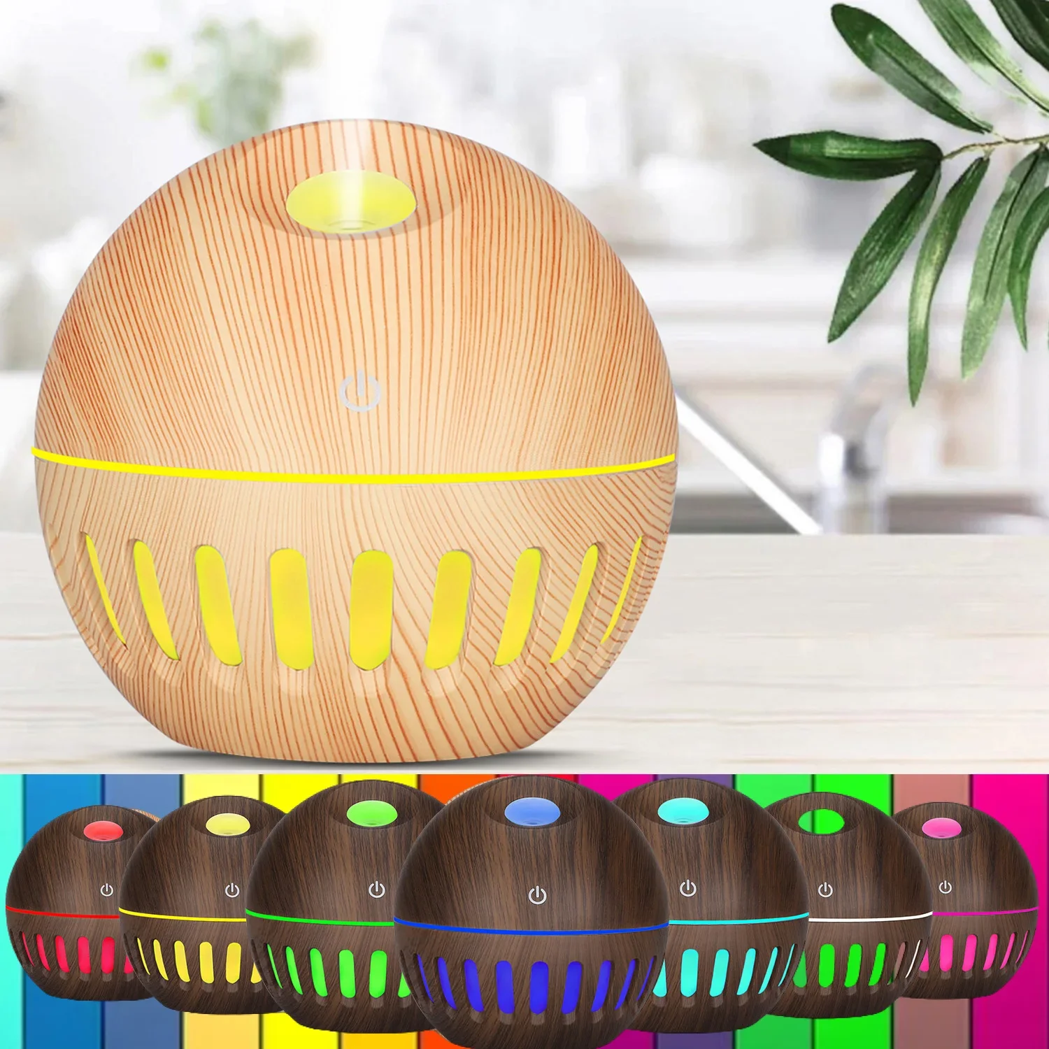 

Air Humidifier,Electric Diffuser Aroma Purifier Water Mist Maker for Room Bedroom Home Car with Changeable LED Night Light